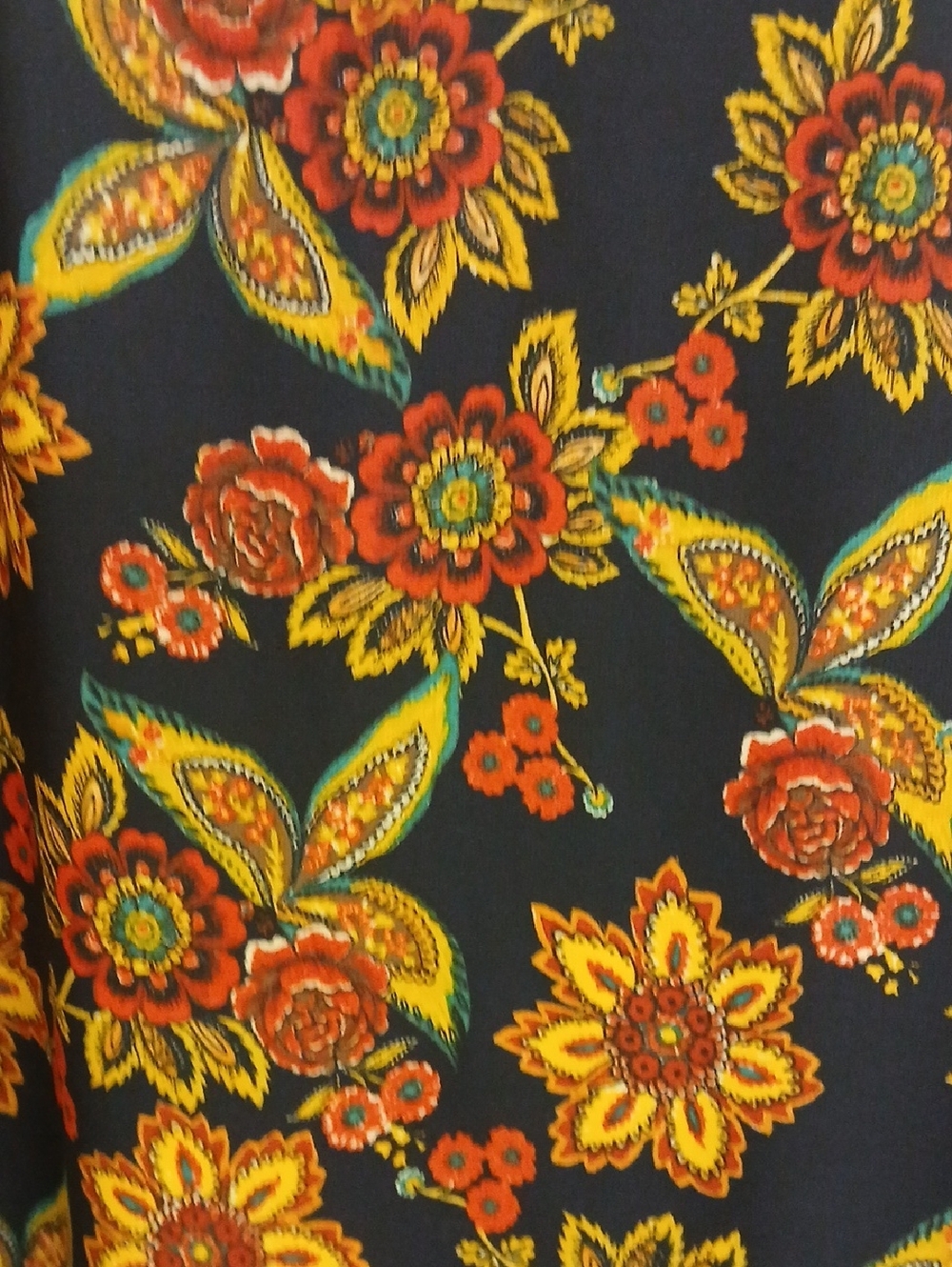 Madison Leigh Boho Chiffon Shift Dress with Split Sleeves Navy Plus Size 16. - Picture 8 of 13